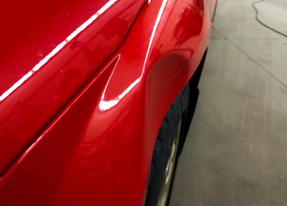 Dent in Fender of a 2002 Audi TT